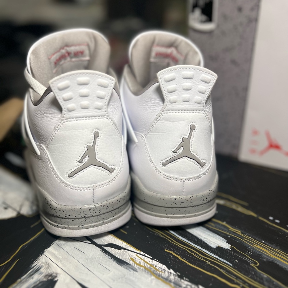 NIKE || AIR JORDAN RETRO 4 || WHITE OREO SZ 12 - Picture 8 of 10